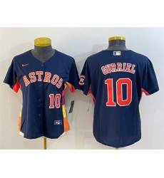 Women Houston Astros 10 Yuli Gurriel Navy With Patch Cool Base Stitched Baseball Jersey Women Houston Astros 10 Yuli Gurriel Navy With Patch Cool Base Stitched Baseball Jersey