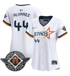 Women Houston Astros 44 Yordan Alvarez White 2025 City Connect Limited Stitched Baseball Jersey Women Houston Astros 44 Yordan Alvarez White 2025 City Connect Limited Stitched Baseball Jersey
