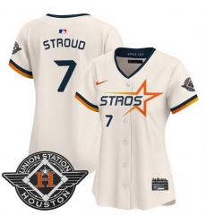 Women Houston Astros 7 C J Stroud Cream 2025 City Connect Limited Stitched Baseball Jersey Women Houston Astros 7 C J Stroud Cream 2025 City Connect Limited Stitched Baseball Jersey