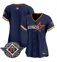 Women Houston Astros Blank Navy 2025 City Connect Limited Stitched Baseball Jersey Women Houston Astros Blank Navy 2025 City Connect Limited Stitched Baseball Jersey