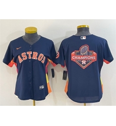 Women Houston Astros Navy 2022 World Series Champions Team Big Logo Cool Base Stitched Baseball Jersey Women Houston Astros Navy 2022 World Series Champions Team Big Logo Cool Base Stitched Baseball Jersey