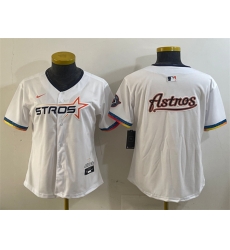 Women Houston Astros Team Big Logo White 2025 City Connect Limited Stitched Baseball Jersey 003 Women Houston Astros Team Big Logo White 2025 City Connect Limited Stitched Baseball Jersey 003