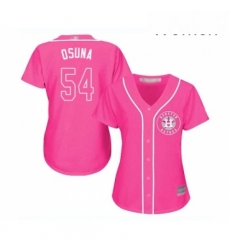 Womens Houston Astros 54 Roberto Osuna Authentic Pink Fashion Cool Base Baseball Jersey Womens Houston Astros 54 Roberto Osuna Authentic Pink Fashion Cool Base Baseball Jersey