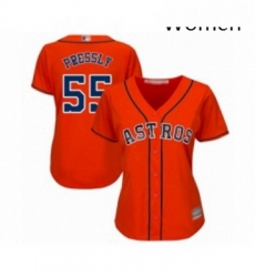 Womens Houston Astros 55 Ryan Pressly Authentic Orange Alternate Cool Base Baseball Jersey Womens Houston Astros 55 Ryan Pressly Authentic Orange Alternate Cool Base Baseball Jersey