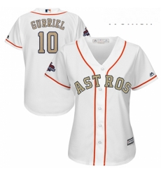 Womens Majestic Houston Astros 10 Yuli Gurriel Authentic White 2018 Gold Program Cool Base MLB Jersey Womens Majestic Houston Astros 10 Yuli Gurriel Authentic White 2018 Gold Program Cool Base MLB Jersey