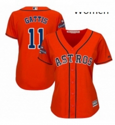 Womens Majestic Houston Astros 11 Evan Gattis Replica Orange Alternate 2017 World Series Champions Cool Base MLB Jersey Womens Majestic Houston Astros 11 Evan Gattis Replica Orange Alternate 2017 World Series Champions Cool Base MLB Jersey