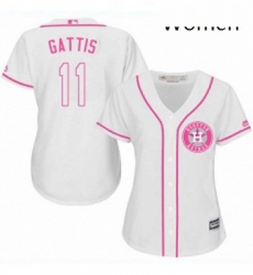 Womens Majestic Houston Astros 11 Evan Gattis Replica White Fashion Cool Base MLB Jersey Womens Majestic Houston Astros 11 Evan Gattis Replica White Fashion Cool Base MLB Jersey