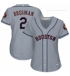 Womens Majestic Houston Astros 2 Alex Bregman Replica Grey Road Cool Base MLB Jersey Womens Majestic Houston Astros 2 Alex Bregman Replica Grey Road Cool Base MLB Jersey