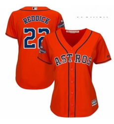 Womens Majestic Houston Astros 22 Josh Reddick Authentic Orange Alternate 2017 World Series Champions Cool Base MLB Jersey Womens Majestic Houston Astros 22 Josh Reddick Authentic Orange Alternate 2017 World Series Champions Cool Base MLB Jersey