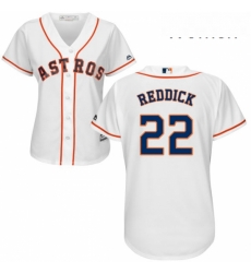 Womens Majestic Houston Astros 22 Josh Reddick Replica White Home Cool Base MLB Jersey Womens Majestic Houston Astros 22 Josh Reddick Replica White Home Cool Base MLB Jersey