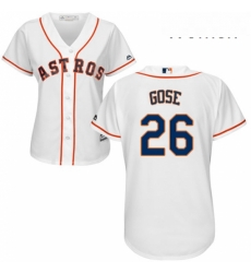 Womens Majestic Houston Astros 26 Anthony Gose Authentic White Home Cool Base MLB Jersey Womens Majestic Houston Astros 26 Anthony Gose Authentic White Home Cool Base MLB Jersey
