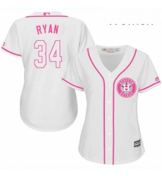 Womens Majestic Houston Astros 34 Nolan Ryan Replica White Fashion Cool Base MLB Jersey Womens Majestic Houston Astros 34 Nolan Ryan Replica White Fashion Cool Base MLB Jersey