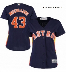 Womens Majestic Houston Astros 43 Lance McCullers Authentic Navy Blue Alternate Cool Base MLB Jersey Womens Majestic Houston Astros 43 Lance McCullers Authentic Navy Blue Alternate Cool Base MLB Jersey