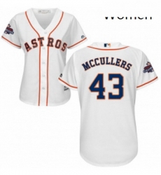 Womens Majestic Houston Astros 43 Lance McCullers Authentic White Home 2017 World Series Champions Cool Base MLB Jersey Womens Majestic Houston Astros 43 Lance McCullers Authentic White Home 2017 World Series Champions Cool Base MLB Jersey