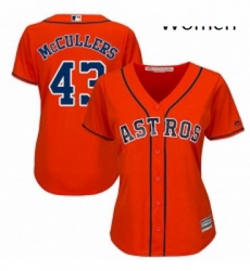 Womens Majestic Houston Astros 43 Lance McCullers Replica Orange Alternate Cool Base MLB Jersey Womens Majestic Houston Astros 43 Lance McCullers Replica Orange Alternate Cool Base MLB Jersey