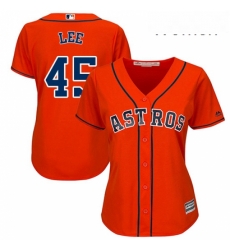 Womens Majestic Houston Astros 45 Carlos Lee Authentic Orange Alternate Cool Base MLB Jersey Womens Majestic Houston Astros 45 Carlos Lee Authentic Orange Alternate Cool Base MLB Jersey
