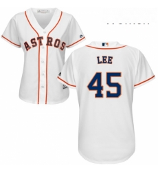 Womens Majestic Houston Astros 45 Carlos Lee Replica White Home Cool Base MLB Jersey Womens Majestic Houston Astros 45 Carlos Lee Replica White Home Cool Base MLB Jersey