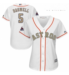 Womens Majestic Houston Astros 5 Jeff Bagwell Authentic White 2018 Gold Program Cool Base MLB Jersey Womens Majestic Houston Astros 5 Jeff Bagwell Authentic White 2018 Gold Program Cool Base MLB Jersey