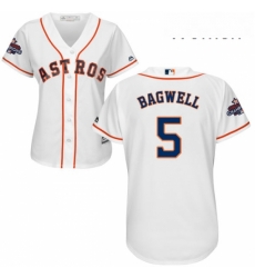 Womens Majestic Houston Astros 5 Jeff Bagwell Replica White Home 2017 World Series Champions Cool Base MLB Jersey Womens Majestic Houston Astros 5 Jeff Bagwell Replica White Home 2017 World Series Champions Cool Base MLB Jersey
