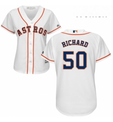 Womens Majestic Houston Astros 50 JR Richard Replica White Home Cool Base MLB Jersey Womens Majestic Houston Astros 50 JR Richard Replica White Home Cool Base MLB Jersey