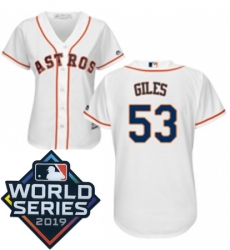 Womens Majestic Houston Astros 53 Ken Giles White Home Cool Base Sitched 2019 World Series Patch jersey Womens Majestic Houston Astros 53 Ken Giles White Home Cool Base Sitched 2019 World Series Patch jersey