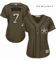 Womens Majestic Houston Astros 7 Craig Biggio Replica Green Salute to Service MLB Jersey Womens Majestic Houston Astros 7 Craig Biggio Replica Green Salute to Service MLB Jersey