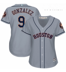 Womens Majestic Houston Astros 9 Marwin Gonzalez Replica Grey Road Cool Base MLB Jersey Womens Majestic Houston Astros 9 Marwin Gonzalez Replica Grey Road Cool Base MLB Jersey