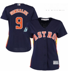 Womens Majestic Houston Astros 9 Marwin Gonzalez Replica Navy Blue Alternate Cool Base MLB Jersey Womens Majestic Houston Astros 9 Marwin Gonzalez Replica Navy Blue Alternate Cool Base MLB Jersey