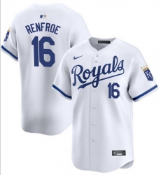 Men Kansas City Royals 16 Hunter Renfroe White 2024 Home Limited Cool Base Stitched Baseball Jersey Men Kansas City Royals 16 Hunter Renfroe White 2024 Home Limited Cool Base Stitched Baseball Jersey