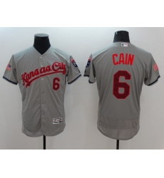 Men Kansas City Royals 6 Cain Grey Elite 2022 MLB Jersey Men Kansas City Royals 6 Cain Grey Elite 2022 MLB Jersey