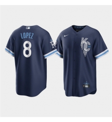 Men Kansas City Royals 8 Nicky Lopez 2022 Navy City Connect Cool Base Stitched jersey Men Kansas City Royals 8 Nicky Lopez 2022 Navy City Connect Cool Base Stitched jersey