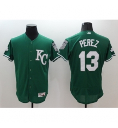 Men's Kansas City Royals #13 Salvador Perez Green Flexbase Collection Stitched Baseball Jersey Men's Kansas City Royals #13 Salvador Perez Green Flexbase Collection Stitched Baseball Jersey