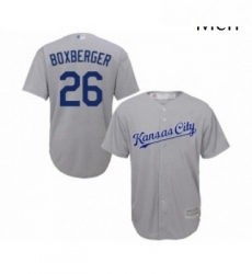 Mens Kansas City Royals 26 Brad Boxberger Replica Grey Road Cool Base Baseball Jersey Mens Kansas City Royals 26 Brad Boxberger Replica Grey Road Cool Base Baseball Jersey