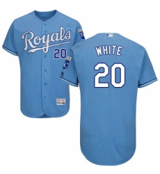 Mens Majestic Kansas City Royals 20 Frank White Light Blue Alternate Flex Base Collection 2018 World Series Jersey Mens Majestic Kansas City Royals 20 Frank White Light Blue Alternate Flex Base Collection 2018 World Series Jersey