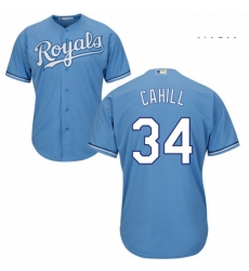 Mens Majestic Kansas City Royals 34 Trevor Cahill Replica Light Blue Alternate 1 Cool Base MLB Jersey Mens Majestic Kansas City Royals 34 Trevor Cahill Replica Light Blue Alternate 1 Cool Base MLB Jersey