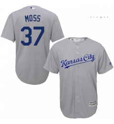 Mens Majestic Kansas City Royals 37 Brandon Moss Replica Grey Road Cool Base MLB Jersey Mens Majestic Kansas City Royals 37 Brandon Moss Replica Grey Road Cool Base MLB Jersey