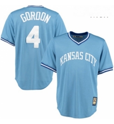 Mens Majestic Kansas City Royals 4 Alex Gordon Replica Light Blue Cooperstown MLB Jersey Mens Majestic Kansas City Royals 4 Alex Gordon Replica Light Blue Cooperstown MLB Jersey