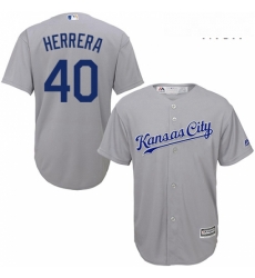 Mens Majestic Kansas City Royals 40 Kelvin Herrera Replica Grey Road Cool Base MLB Jersey Mens Majestic Kansas City Royals 40 Kelvin Herrera Replica Grey Road Cool Base MLB Jersey