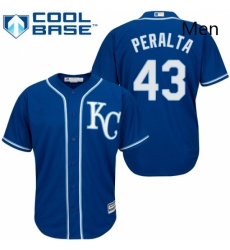 Mens Majestic Kansas City Royals 43 Wily Peralta Replica Blue Alternate 2 Cool Base MLB Jersey Mens Majestic Kansas City Royals 43 Wily Peralta Replica Blue Alternate 2 Cool Base MLB Jersey