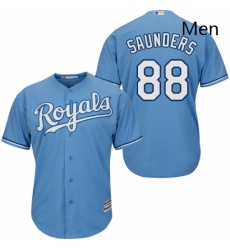 Mens Majestic Kansas City Royals 88 Michael Saunders Replica Light Blue Alternate 1 Cool Base MLB Jersey Mens Majestic Kansas City Royals 88 Michael Saunders Replica Light Blue Alternate 1 Cool Base MLB Jersey