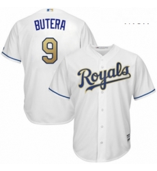 Mens Majestic Kansas City Royals 9 Drew Butera Replica White Home Cool Base MLB Jersey Mens Majestic Kansas City Royals 9 Drew Butera Replica White Home Cool Base MLB Jersey
