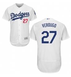 Dodgers 27 Alex Verdugo White Flexbase Authentic Collection Stitched Baseball Jersey Dodgers 27 Alex Verdugo White Flexbase Authentic Collection Stitched Baseball Jersey