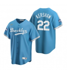 Men Brooklyn Los Angeles Dodgers 22 Clayton Kershaw Light Blue 2020 World Series Champions Cooperstown Collection Jersey Men Brooklyn Los Angeles Dodgers 22 Clayton Kershaw Light Blue 2020 World Series Champions Cooperstown Collection Jersey