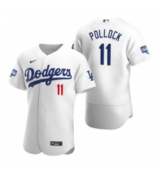 Men Los Angeles Dodgers 11 A J Pollock White 2020 World Series Champions Flex Base Jersey Men Los Angeles Dodgers 11 A J Pollock White 2020 World Series Champions Flex Base Jersey