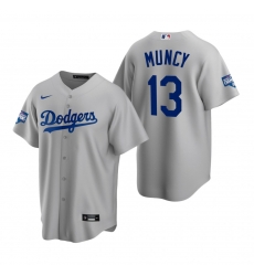 Men Los Angeles Dodgers 13 Max Muncy Gray 2020 World Series Champions Replica Jersey Men Los Angeles Dodgers 13 Max Muncy Gray 2020 World Series Champions Replica Jersey