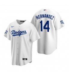 Men Los Angeles Dodgers 14 Enrique Hernandez White 2020 World Series Champions Replica Jersey Men Los Angeles Dodgers 14 Enrique Hernandez White 2020 World Series Champions Replica Jersey