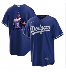 Men Los Angeles Dodgers 17 Shohei Ohtani Blue Big Logo Cool Base Stitched Jersey 2 Men Los Angeles Dodgers 17 Shohei Ohtani Blue Big Logo Cool Base Stitched Jersey 2