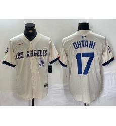 Men Los Angeles Dodgers 17 Shohei Ohtani Cream Stitched Baseball Jersey 6 I Men Los Angeles Dodgers 17 Shohei Ohtani Cream Stitched Baseball Jersey 6 I