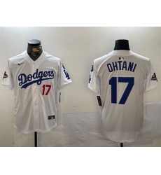 Men Los Angeles Dodgers 17 Shohei Ohtani White 2024 World Series Champions With Fernando Memorial Patch Home Limited Stitched Baseball Jersey Men Los Angeles Dodgers 17 Shohei Ohtani White 2024 World Series Champions With Fernando Memorial Patch Home Limited Stitched Baseball Jersey