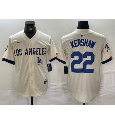 Men Los Angeles Dodgers 22 Clayton Kershaw Cream Stitched Baseball Jersey 4 Men Los Angeles Dodgers 22 Clayton Kershaw Cream Stitched Baseball Jersey 4